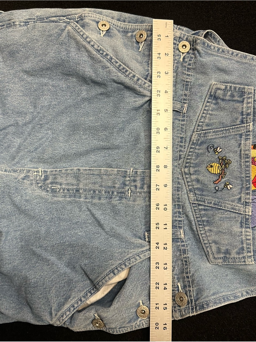 Vintage 90s Denim Women’s Overalls with Winnie the Pooh Embroidery - Picture 9 of 9